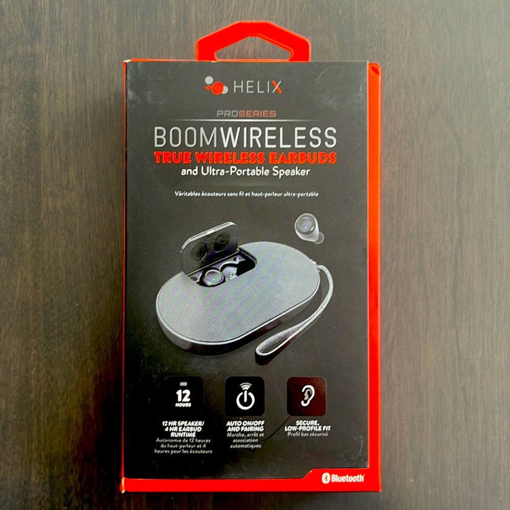Helix Pro Series Boom Wireless True Earbuds And Ultra-Portable Speaker